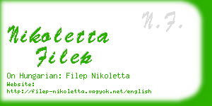 nikoletta filep business card